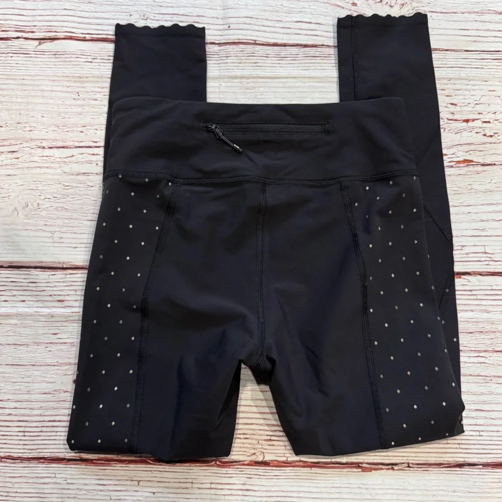 Lululemon Tight Stuff Tight Reflective in Black / Night Fall Black Tricolor Sz 4 - Picture 7 of 14